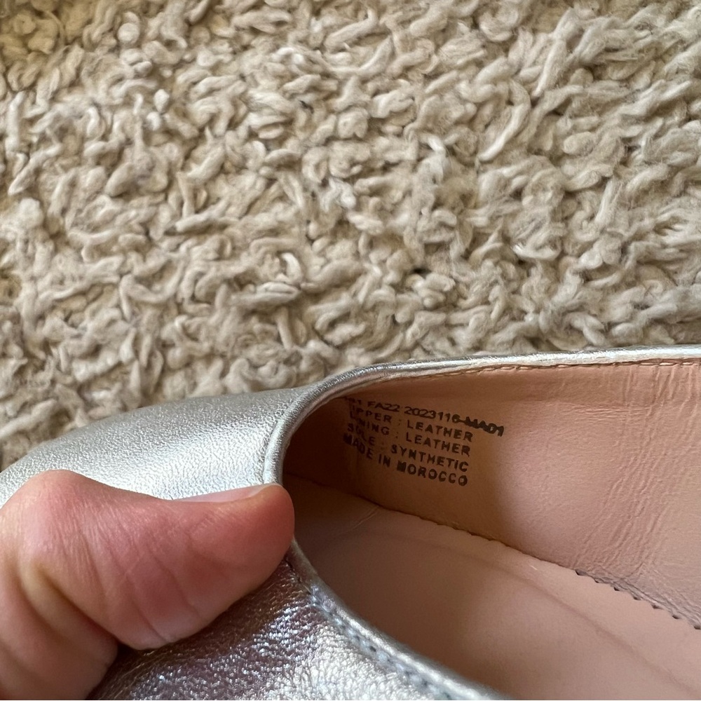 J. Crew Silver Leather Mary Janes - Picture 3 of 14